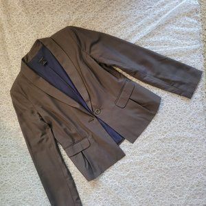 Ann Taylor Womens Blazer US Size 6 Brown Single Button 2 Pockets